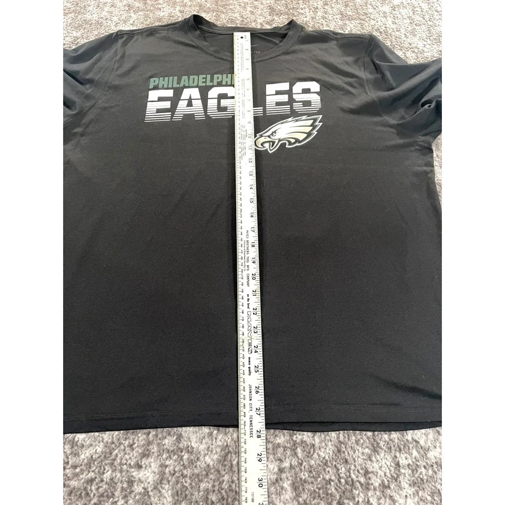 Nike Tee Men's Philadelphia Eagles NFL Black Short Sleeve 2XL Dri Fit T-shirt